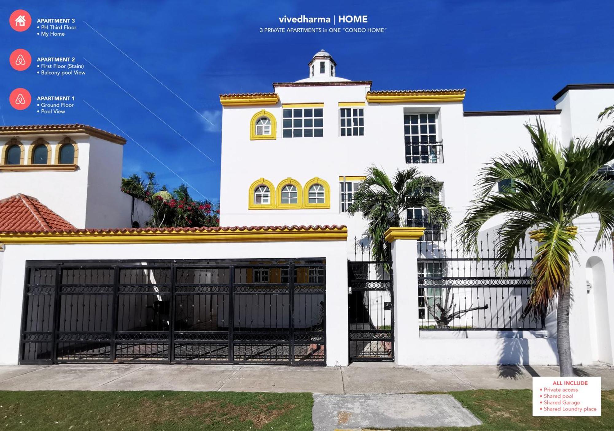 Beautiful & Cozy Near Beach Apartment Pool & Kingsize Bed Cancún Rum bild